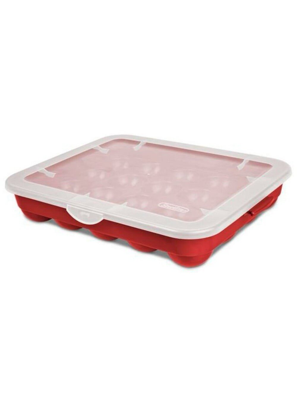 Sterilite Ornament Red Storage Case Holds 20 3.5" Christmas Holiday Ornaments